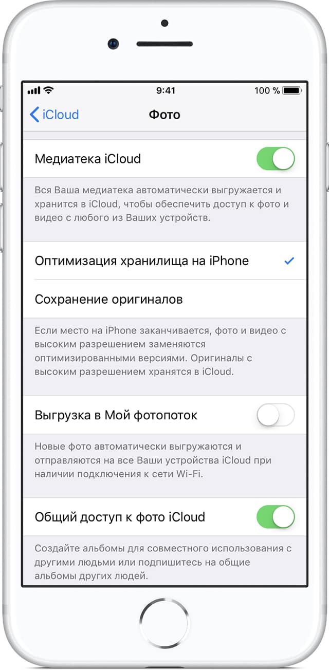 как очистить icloud хранилище от фото