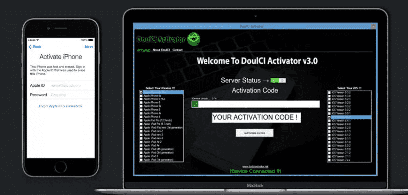 Doulci iCloud Unlocker на Mac, iPhone, IPad и IPod