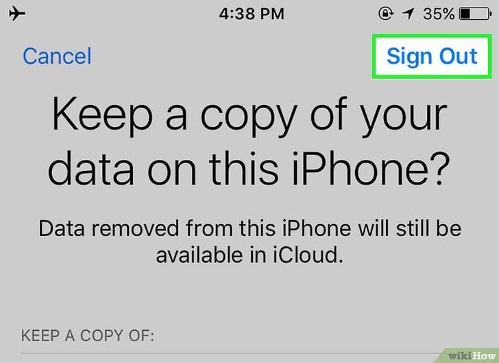 Выход из аккаунта iCloud, а также смена данных AppleID